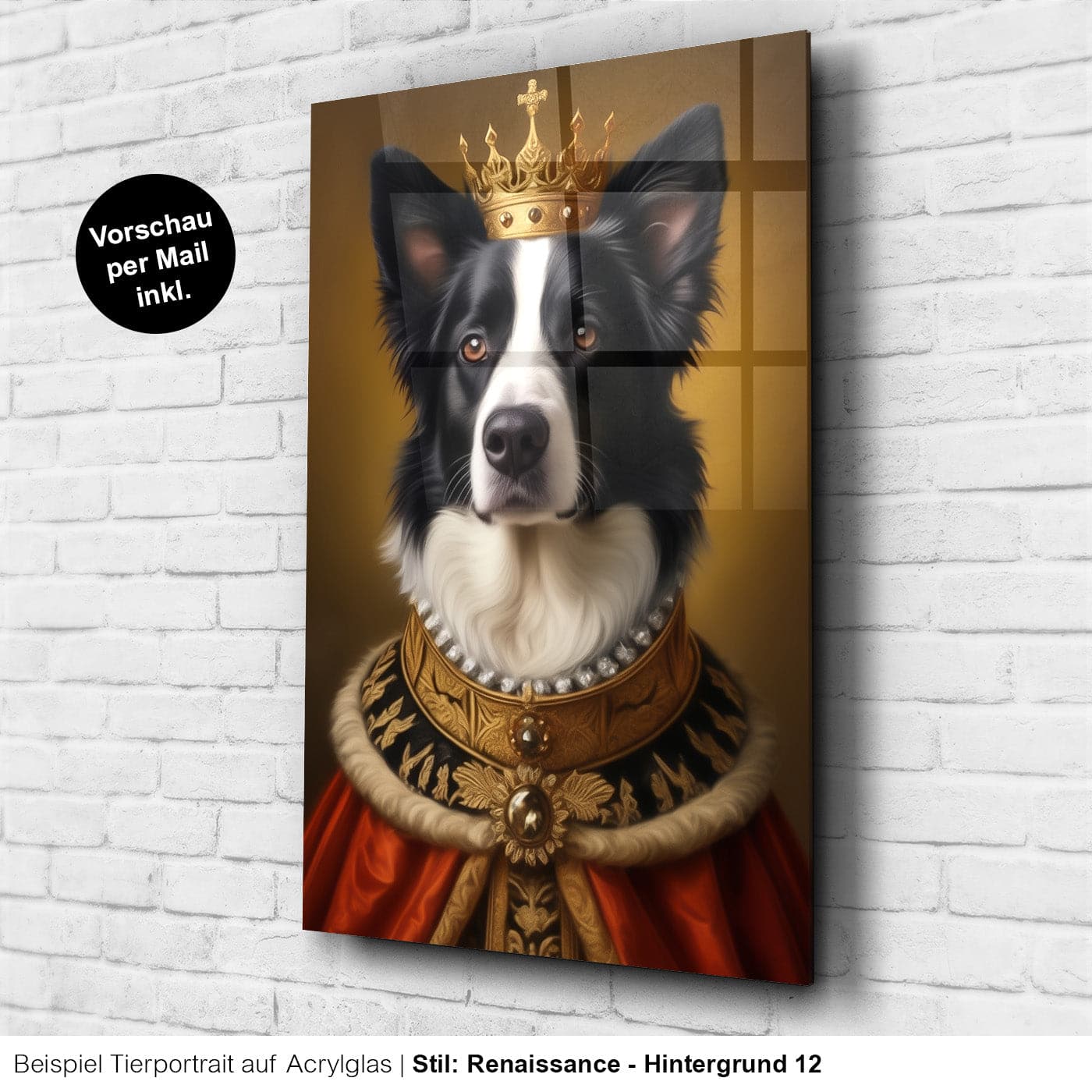 Hundeportrait als Prinz