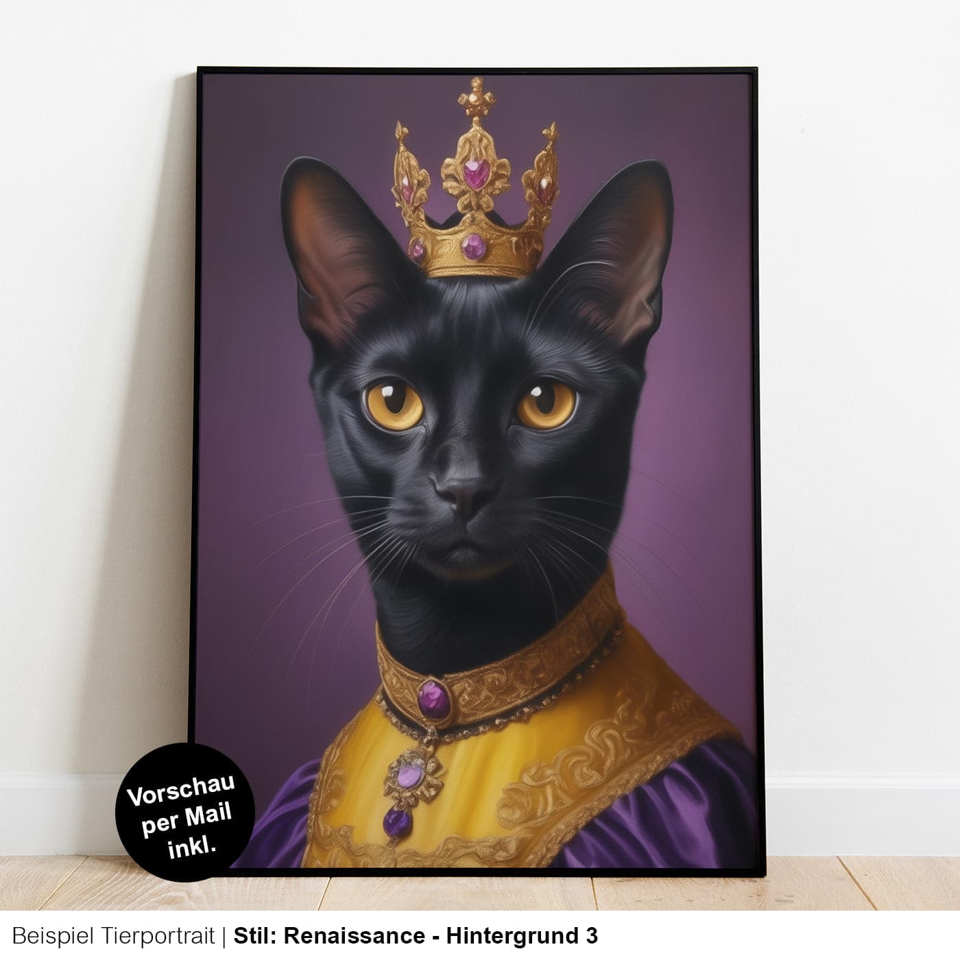 Renaissance Tierportrait Lila