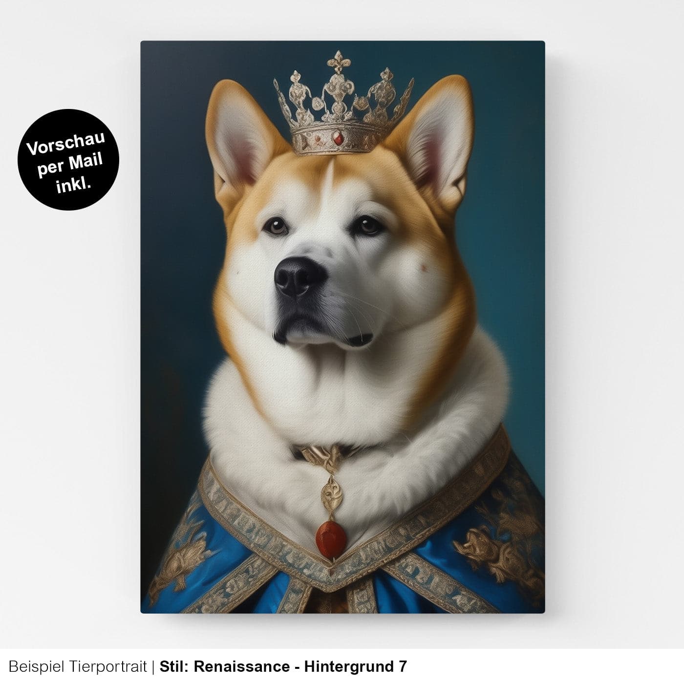 Hundeportrait Krone Tier