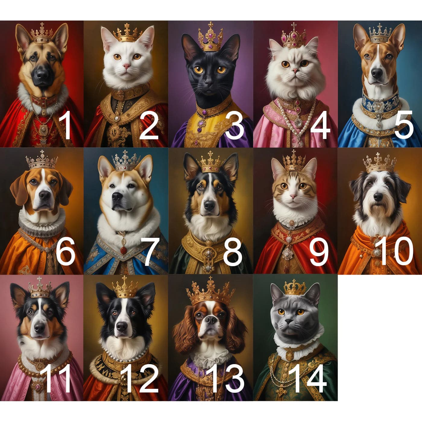 Retrato de animal en estilo renacentista / con traje