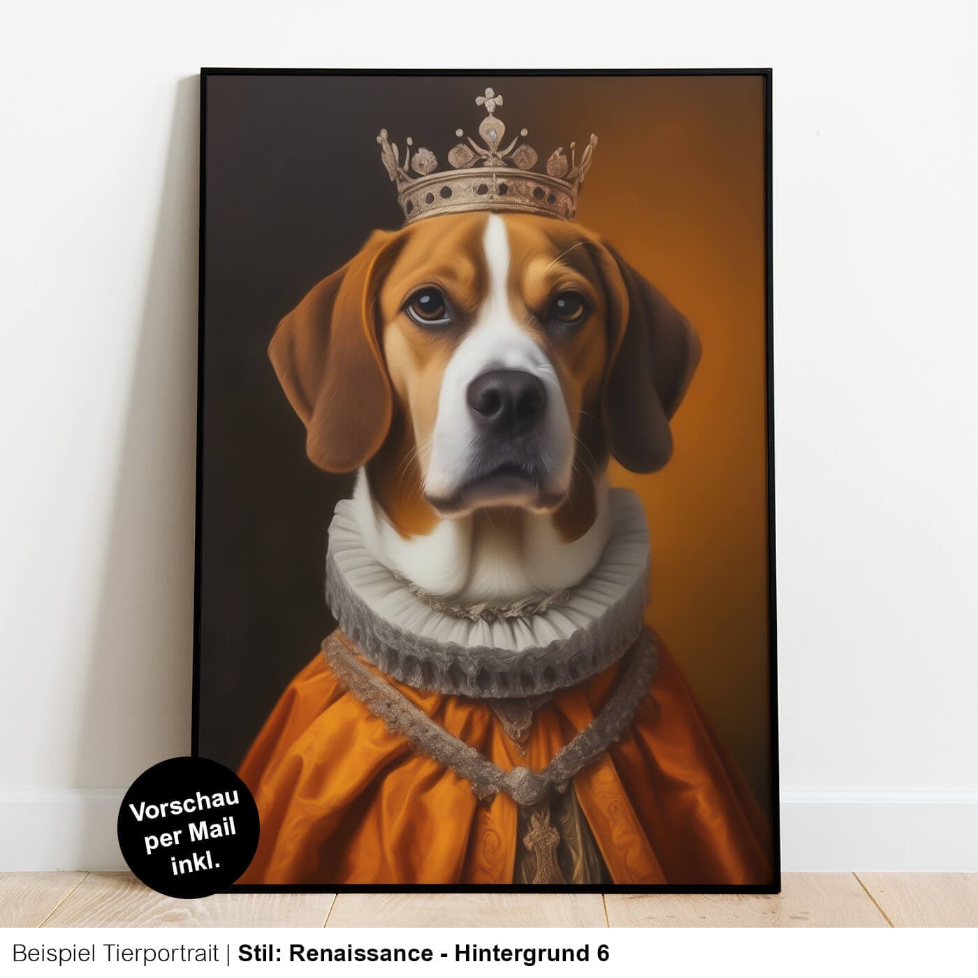 Retrato de animal en estilo renacentista / con traje