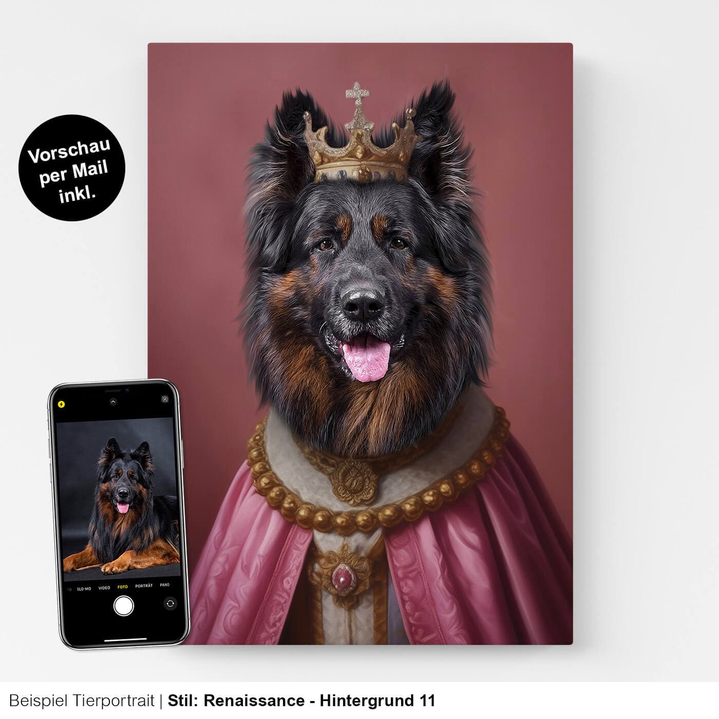 Hund im Kostüm Portrait