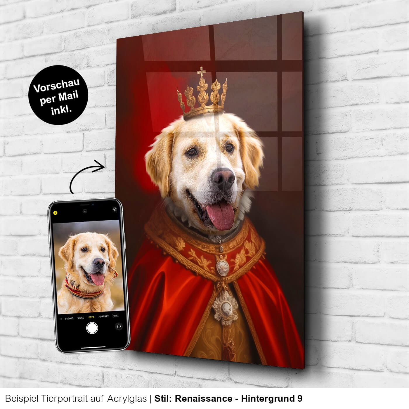 Hundeportrait Adel personalisiert