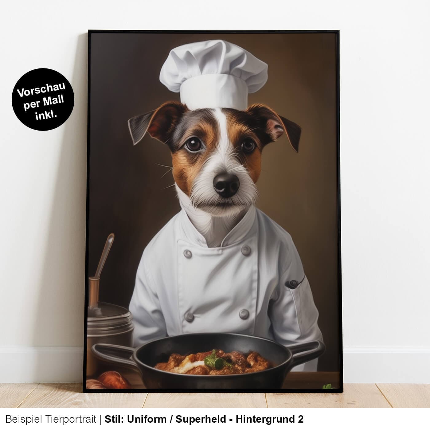 Hundeportrait Kleidung Koch