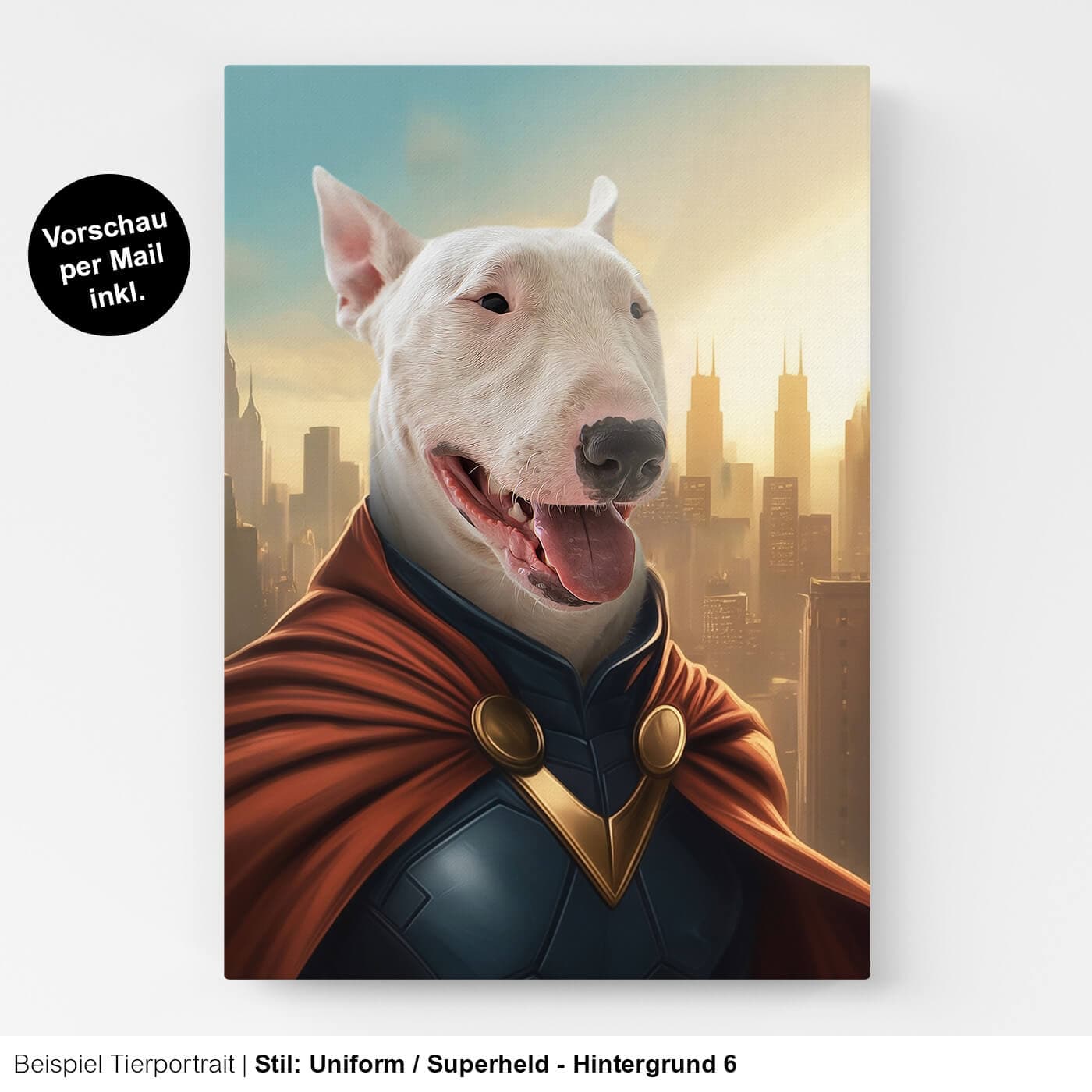 Retrato de animal en uniforme / como superhéroe