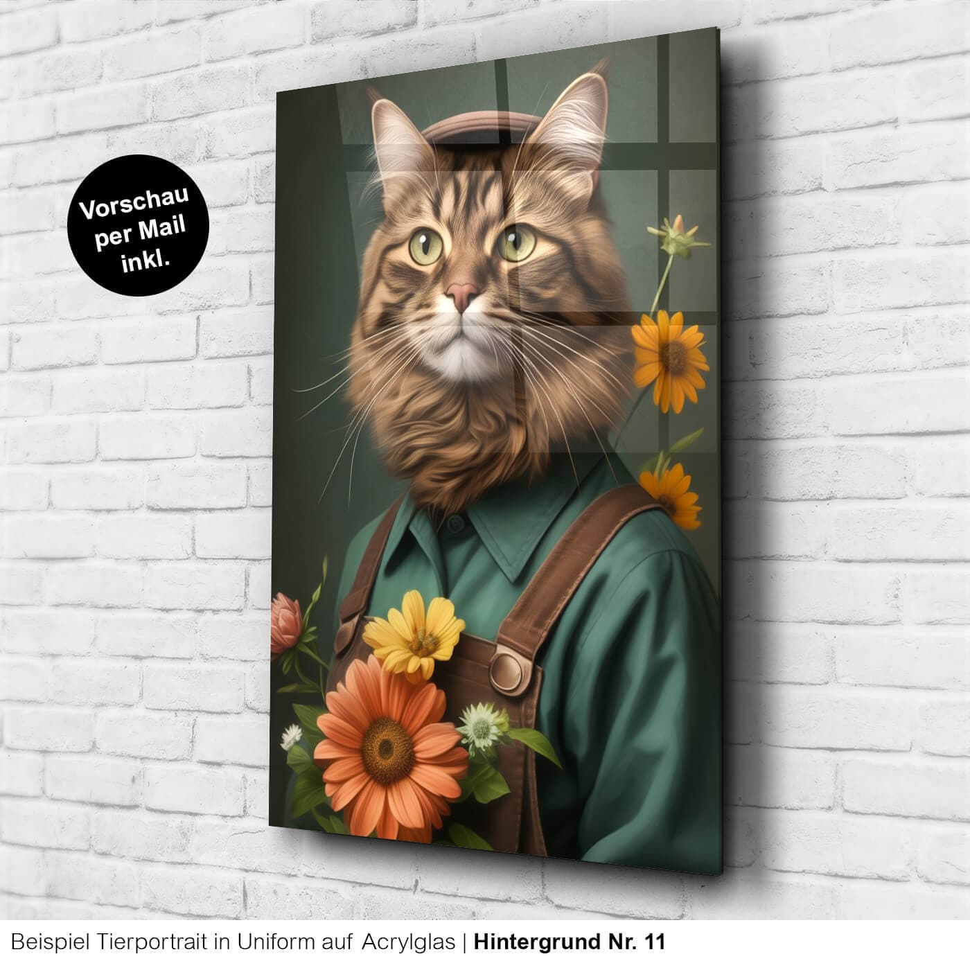 Katzenportrait Gärtner Acrylglas
