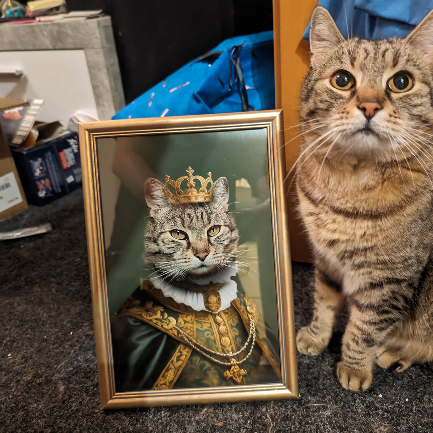 Retrato de animal en estilo renacentista / con traje