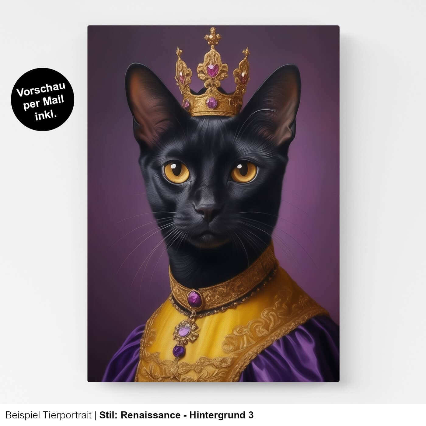Prinzessin Tierportrait Krone