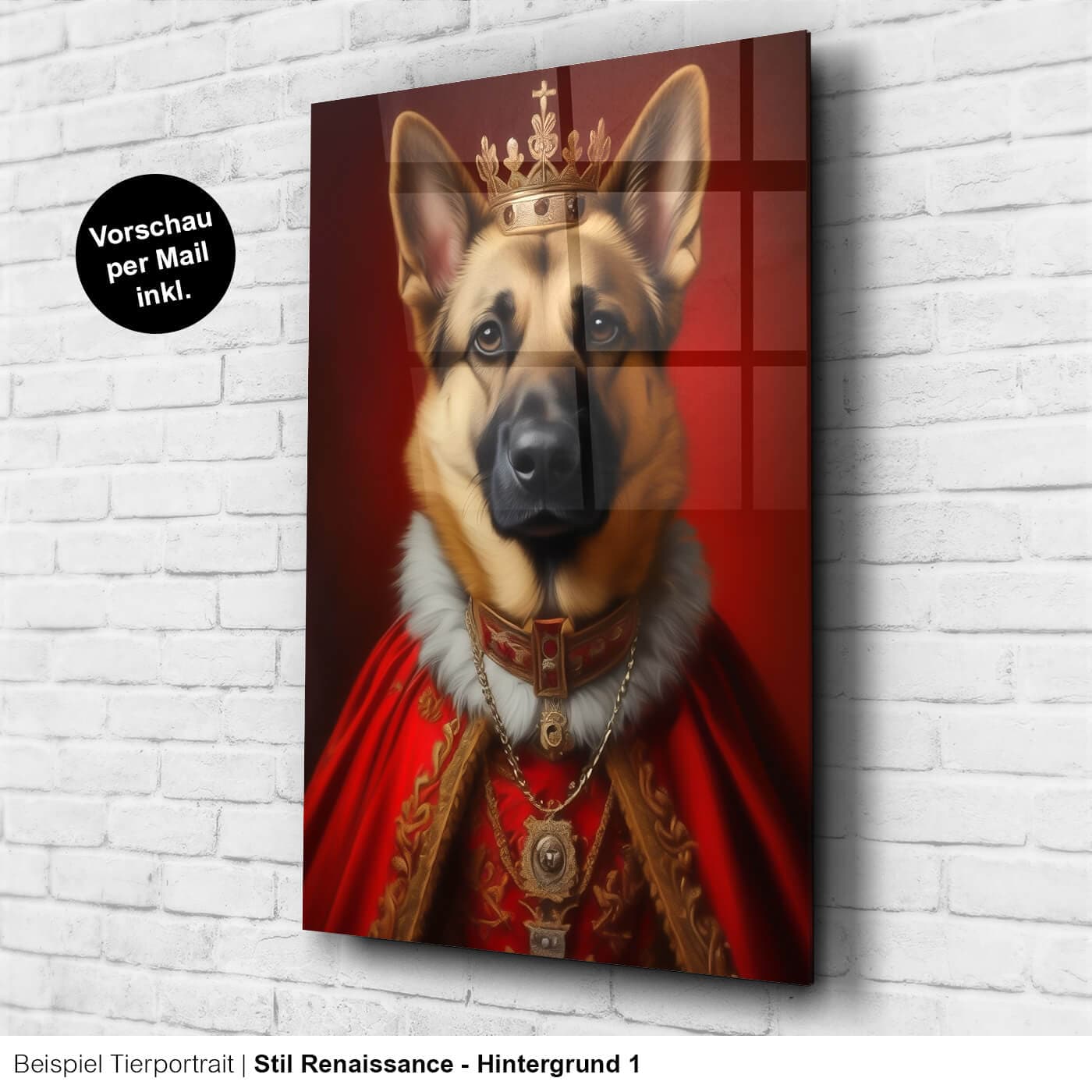 Tierportrait Kostüm Acrylglas