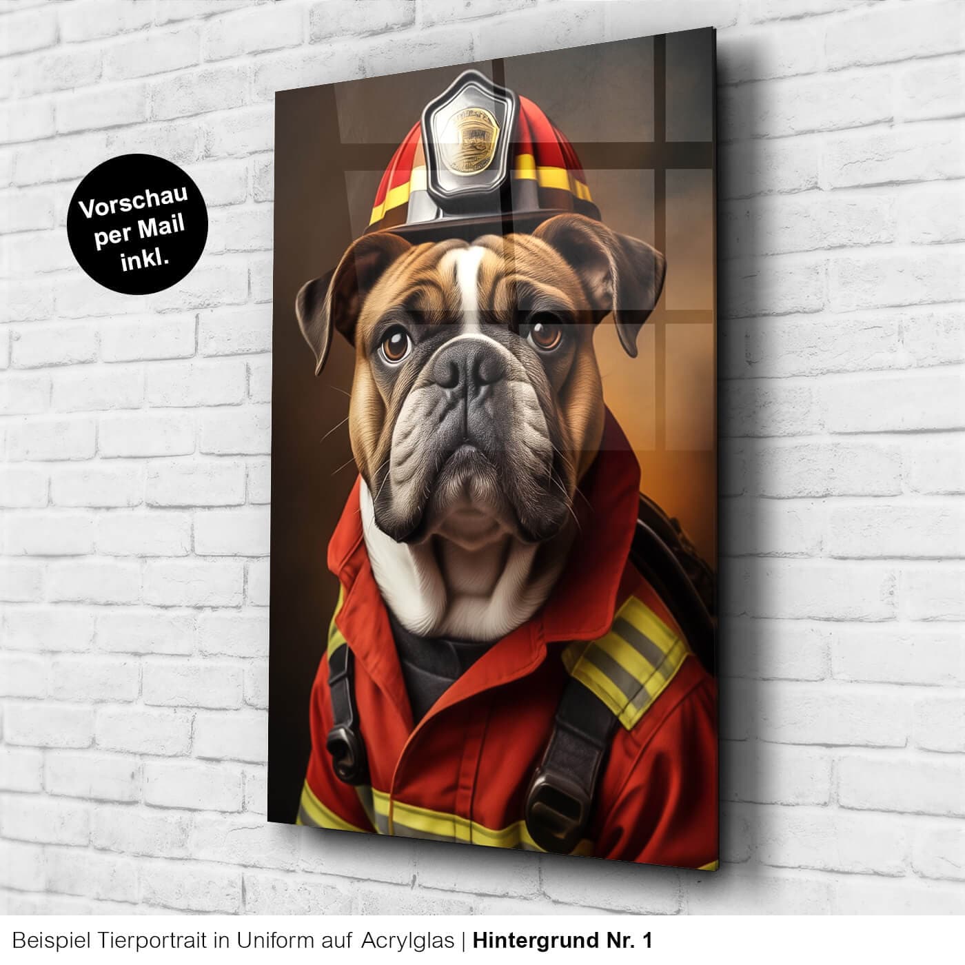 Tierportrait lustig Uniform