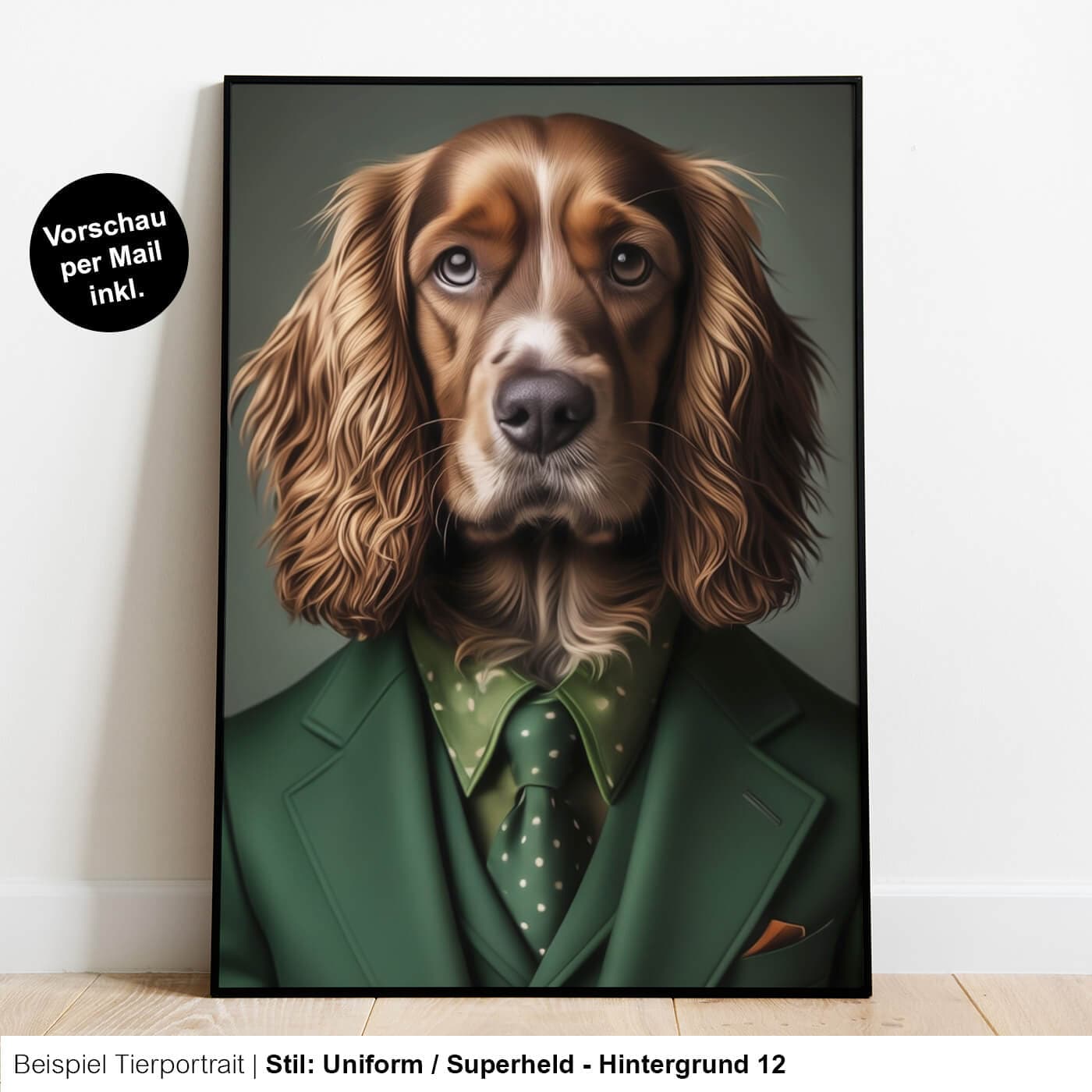 Anwalt Hundeportrait Uniform Kleidung