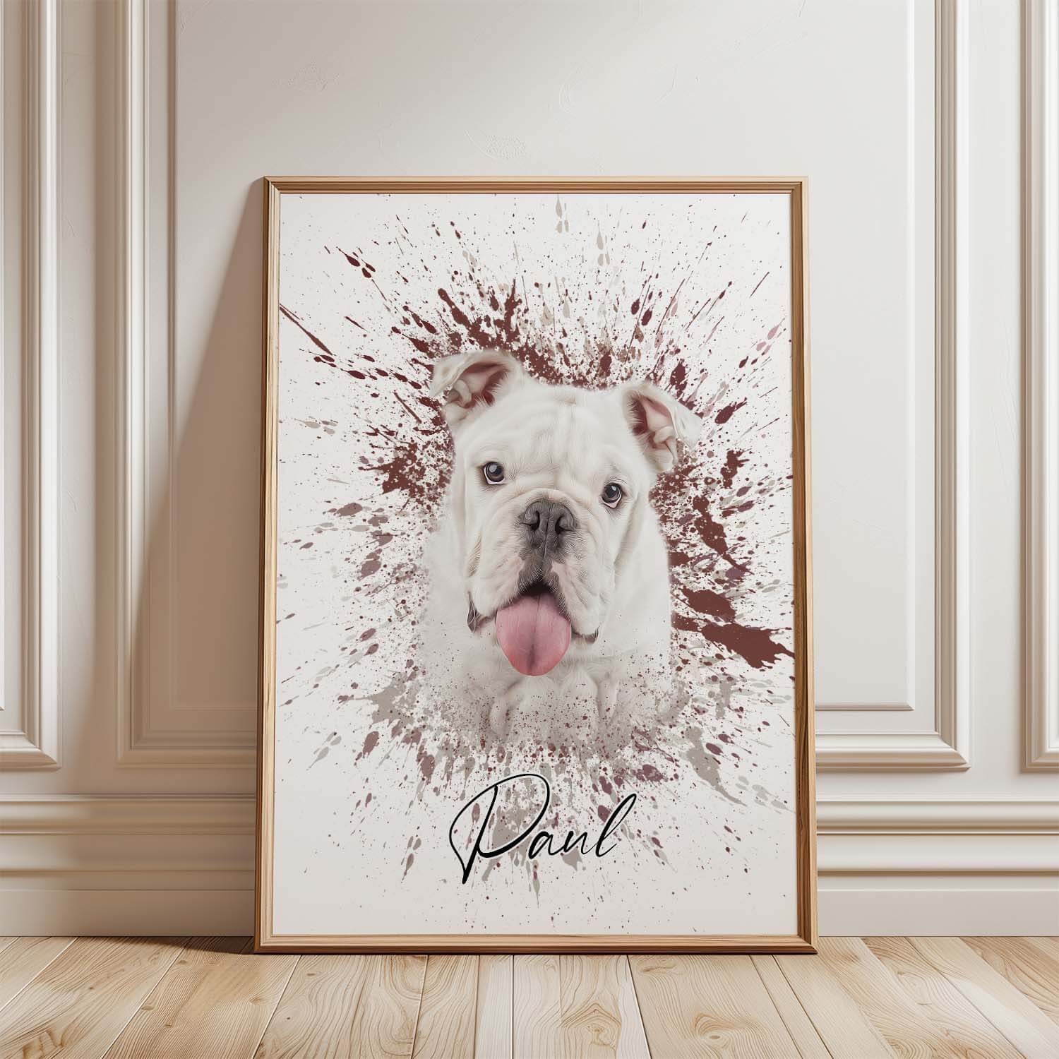 Hundeportrait Graffit Poster personalisiert