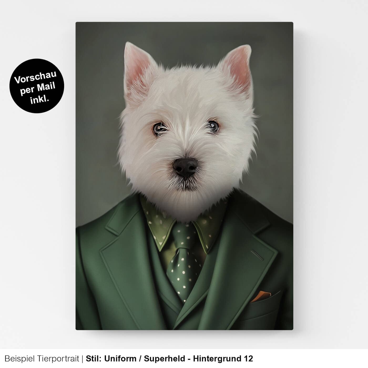Hundeportrait Leinwand Anwalt