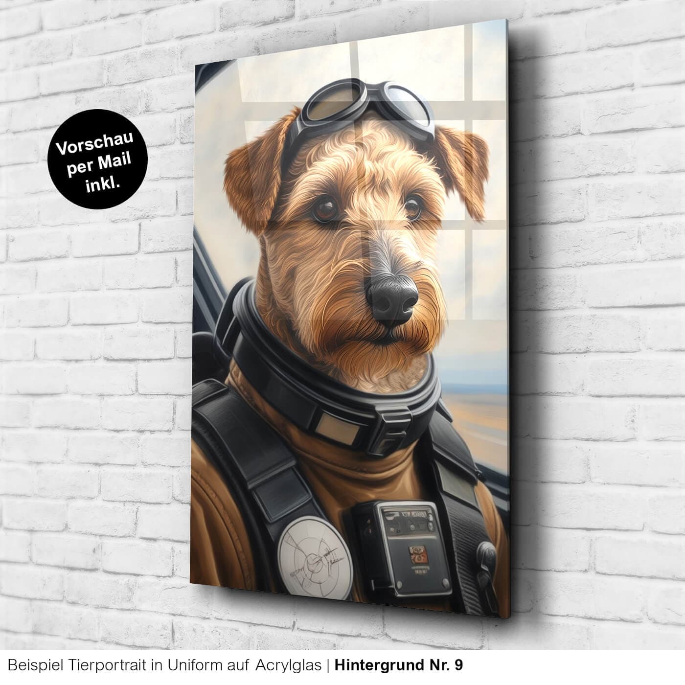 Pilot Uniform Hundeportrait